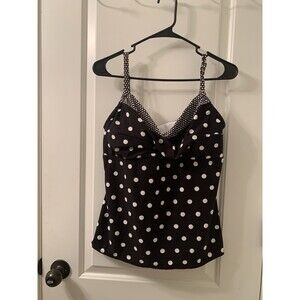 Pure Paradise Women's Polka Dot Tankini Swim Top Size Unknown Multicolor
